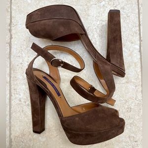 Brown Suede Sandal - Ralph Lauren Collection - Purple Label